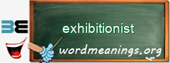 WordMeaning blackboard for exhibitionist